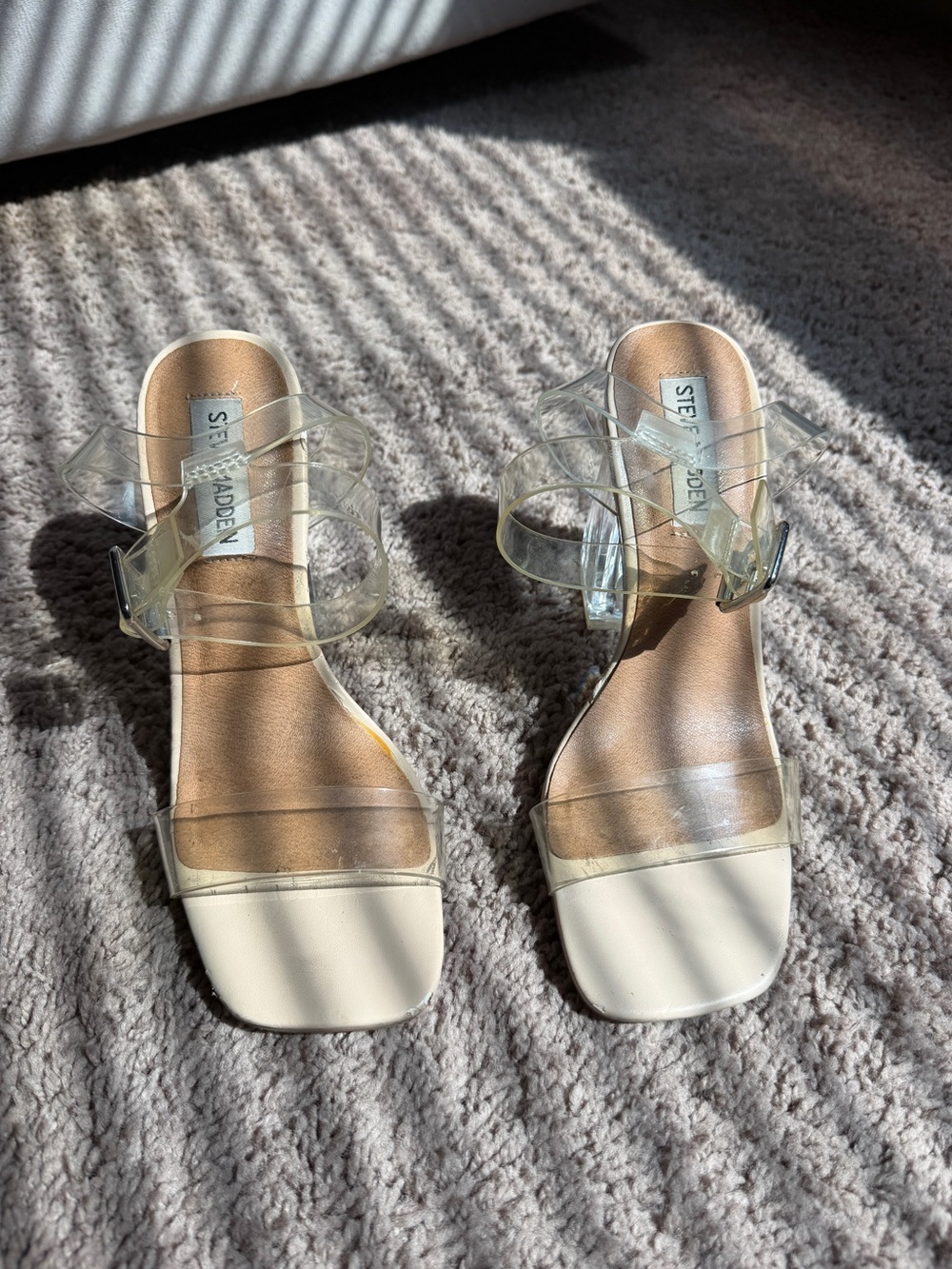 Steven Madden Clear Block Heels Women’s Size 7